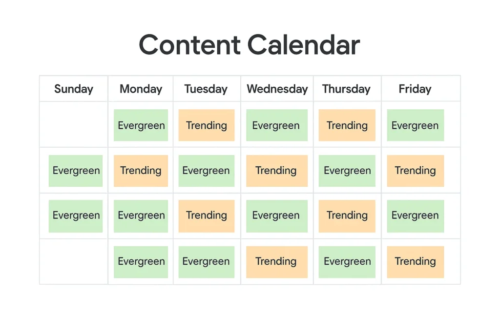 content calendar