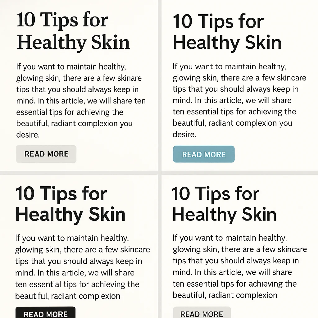 Identical Content Across Competitors